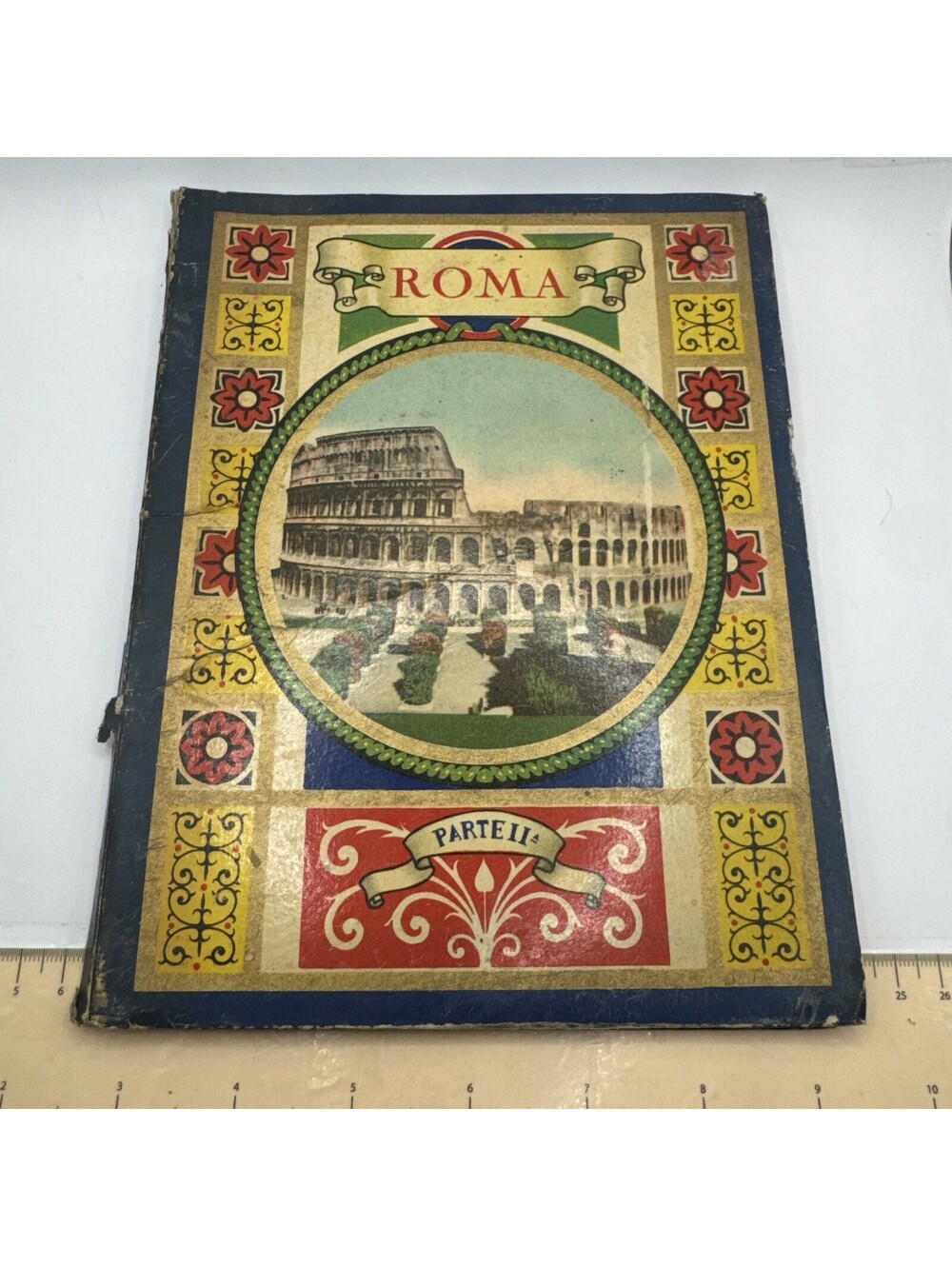 Vintage Mid 60's Souvenir Roma Foldout Picture Book Parte II Rome, Italy